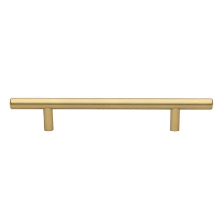 Gliderite Hardware 5-1/16 in. Center to Center Satin Gold Solid Steel Bar Pull - 5002-128-SG, 10PK 5002-128-SG-10